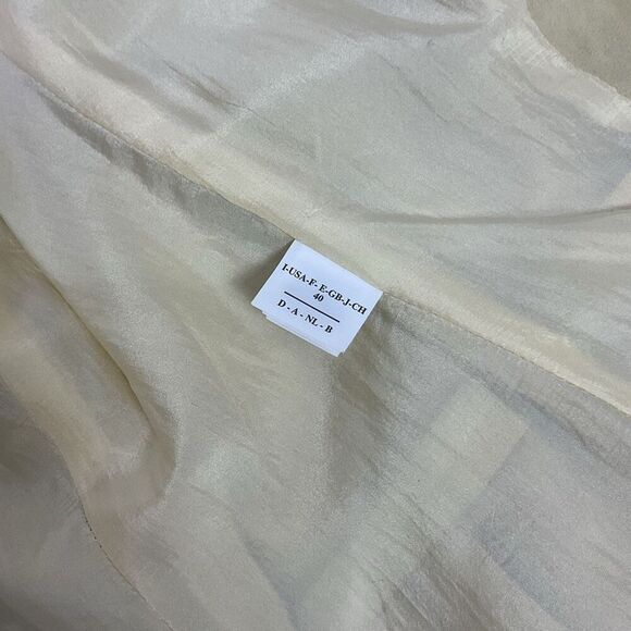 Brunello Cucinelli Vera Pelle Asymmetric Draped Leather Blazer Jacket Italian Si - Picture 13 of 14